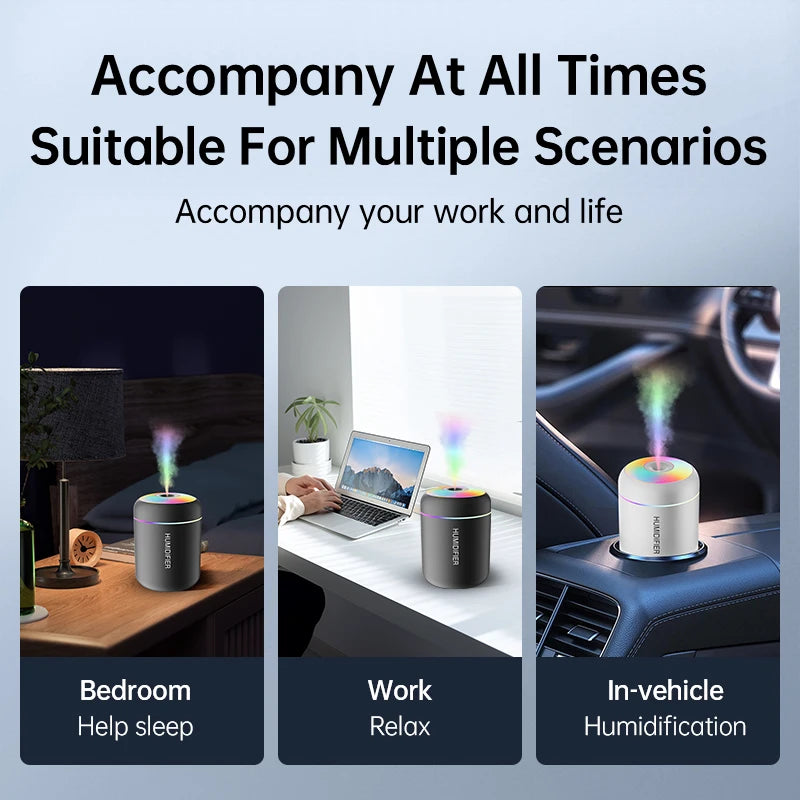 Mini USB Air Humidifier & Aroma Diffuser 180ml