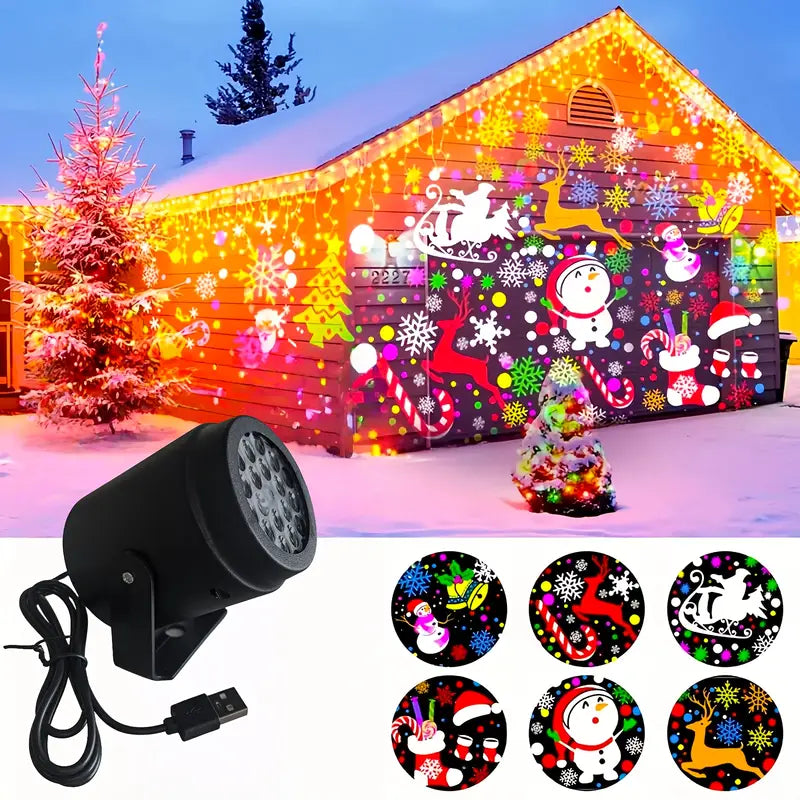 Holiday projector light LED USB