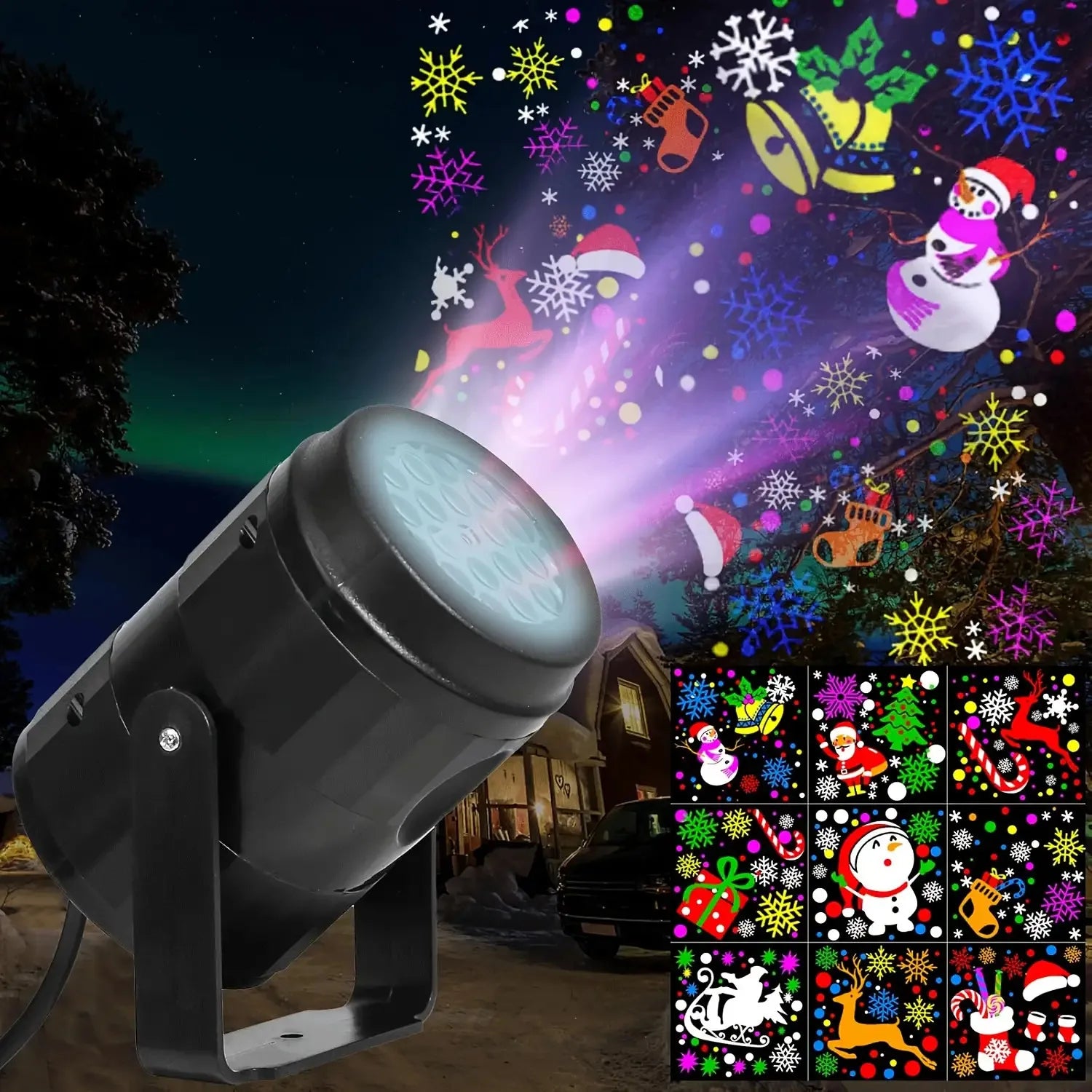 Holiday projector light LED USB